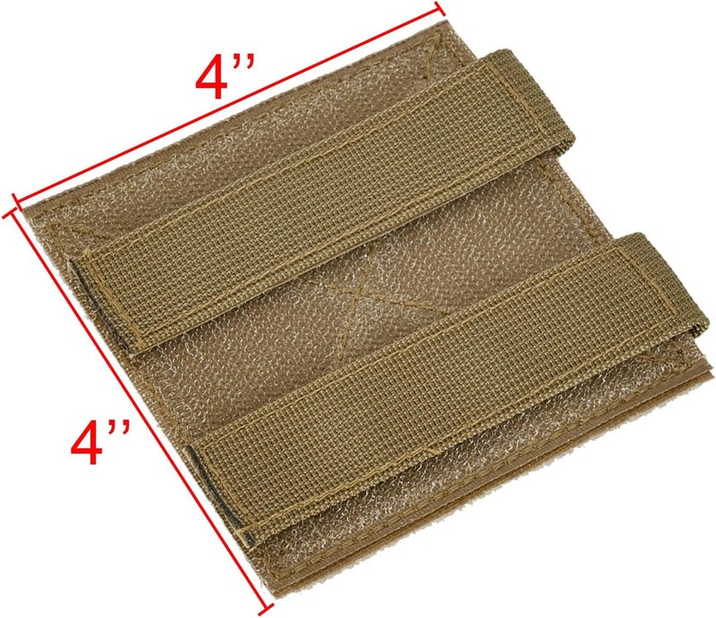 tactifans Molle Patch Panel,Hook&Loop Adapter Panel for Patch Badges,Tactical Molle Hook and Loop Panel for Badges and Insignia Patches 4''x4'' - Image 2